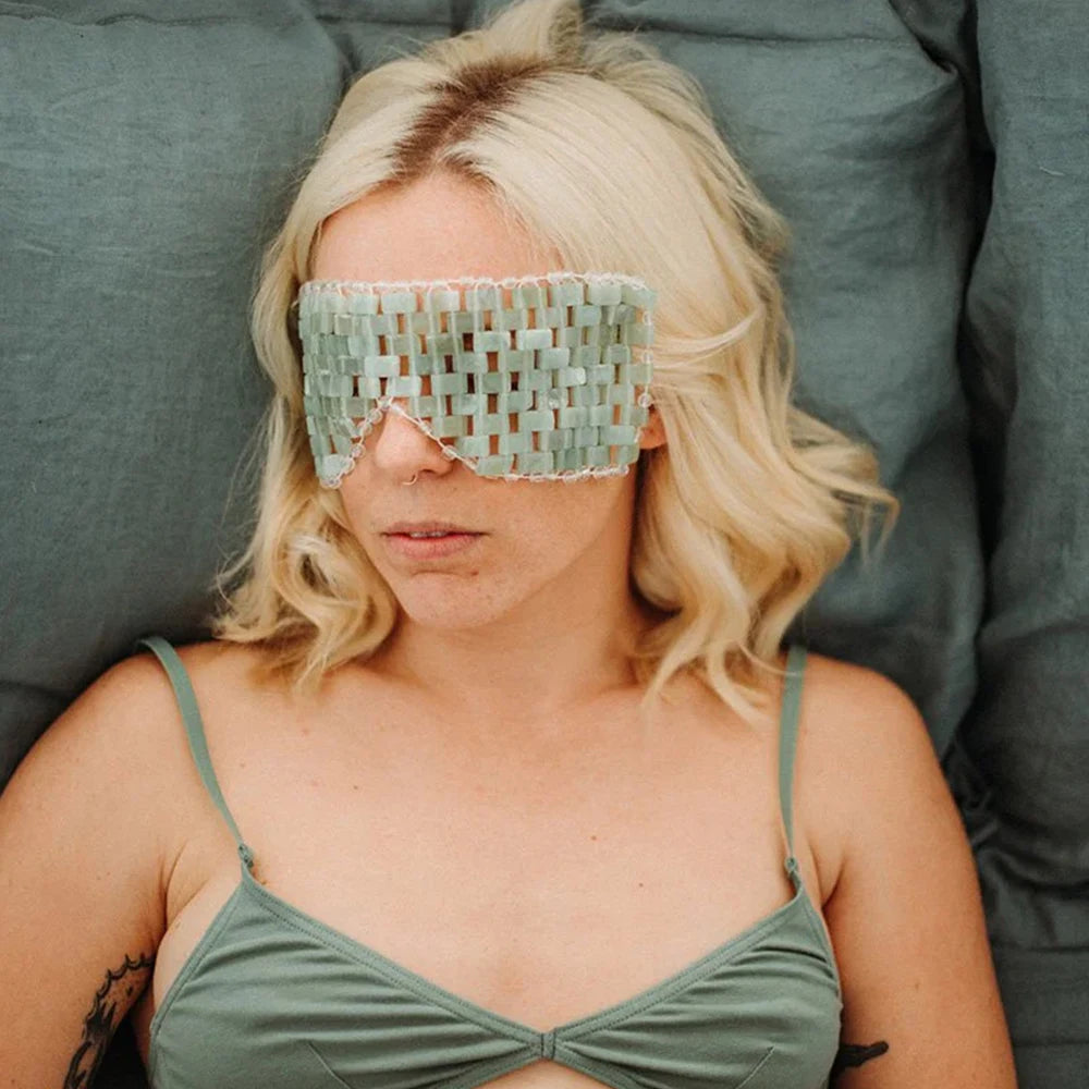 Jade Eye Mask Facial Care Beauty Cooling Cold SPA Massager