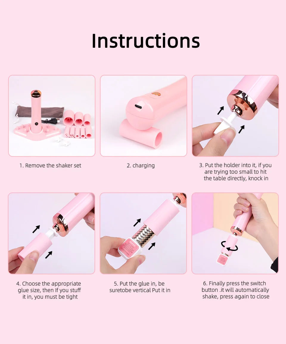 Portable USB Lash Glue Shaker – Fast & Even Adhesive Mixer Tool