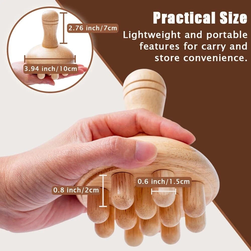 Mushroom Wood Therapy Massage Tool