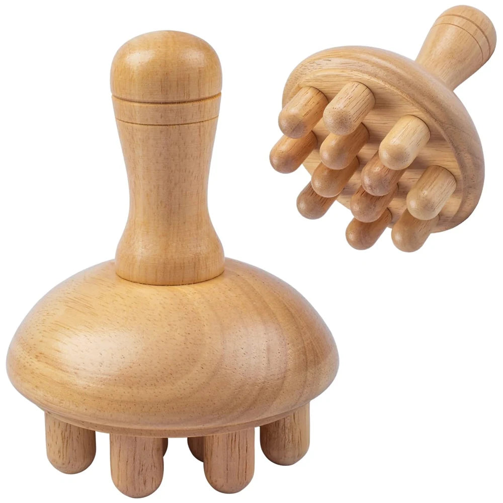 Mushroom Wood Therapy Massage Tool