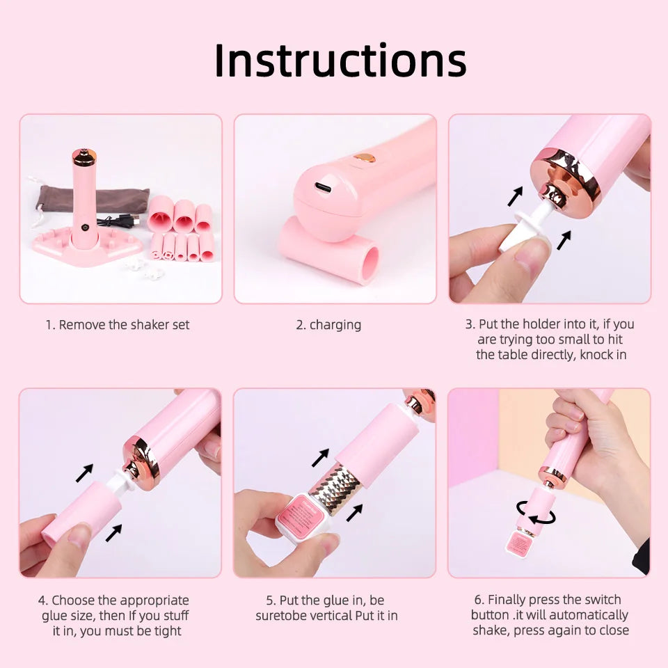 Portable USB Lash Glue Shaker – Fast & Even Adhesive Mixer Tool