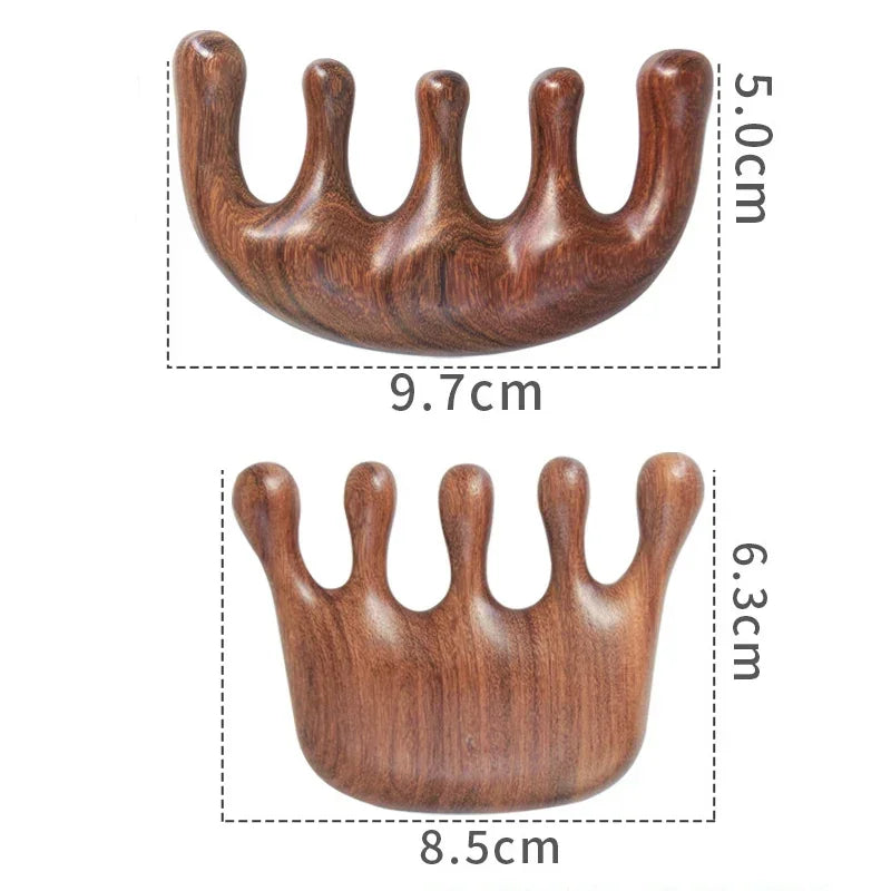 Wooden Scalp Massager Comb
