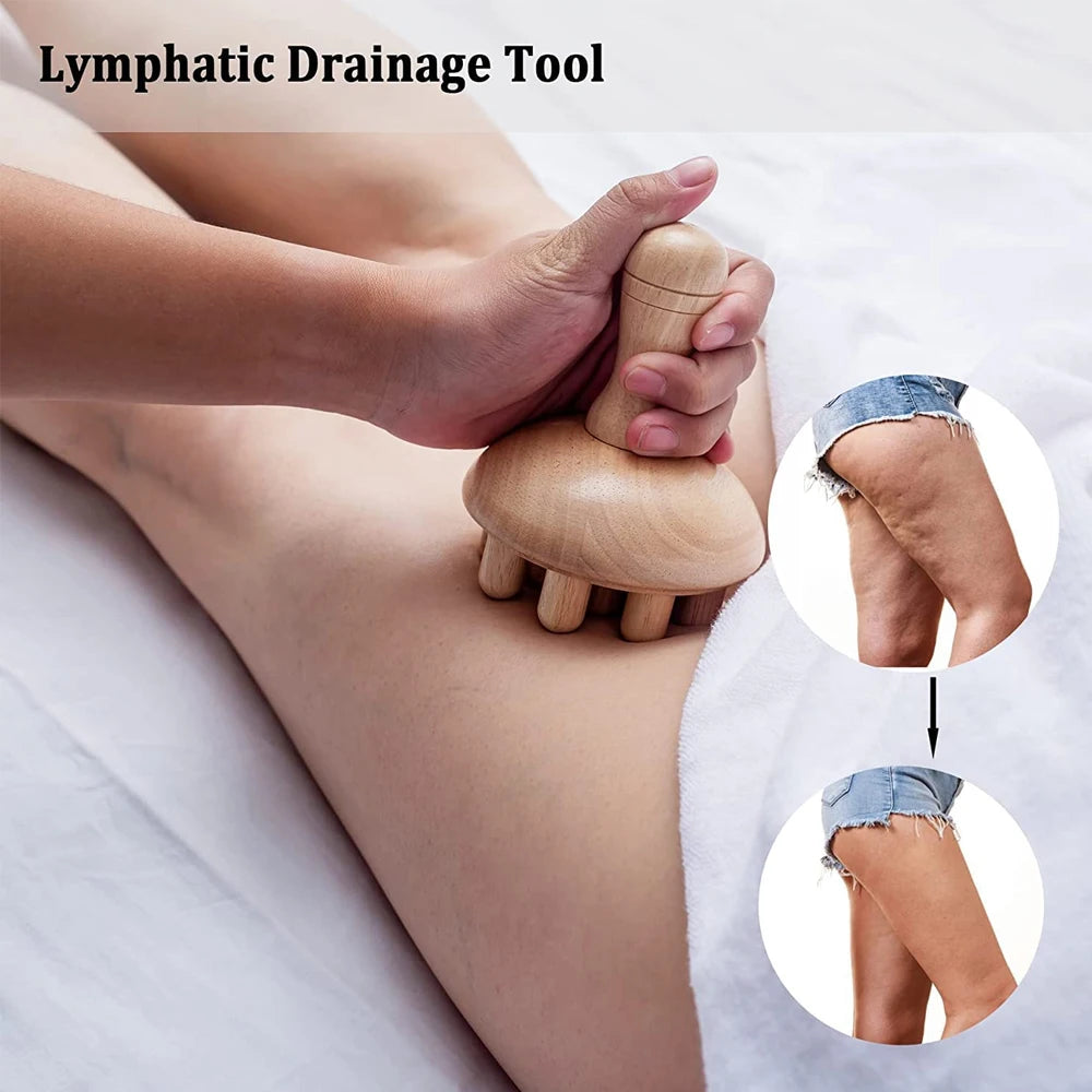 Mushroom Wood Therapy Massage Tool
