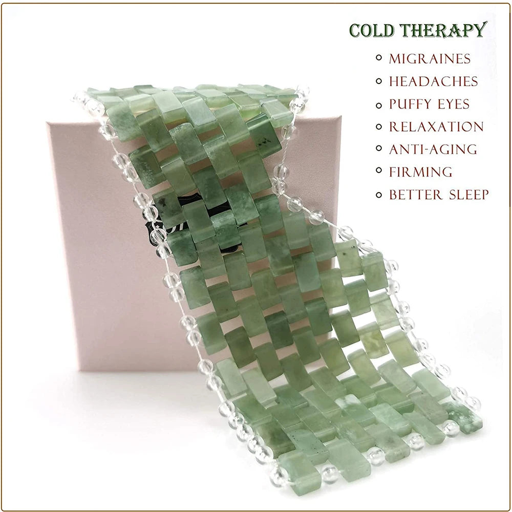 Jade Eye Mask Facial Care Beauty Cooling Cold SPA Massager