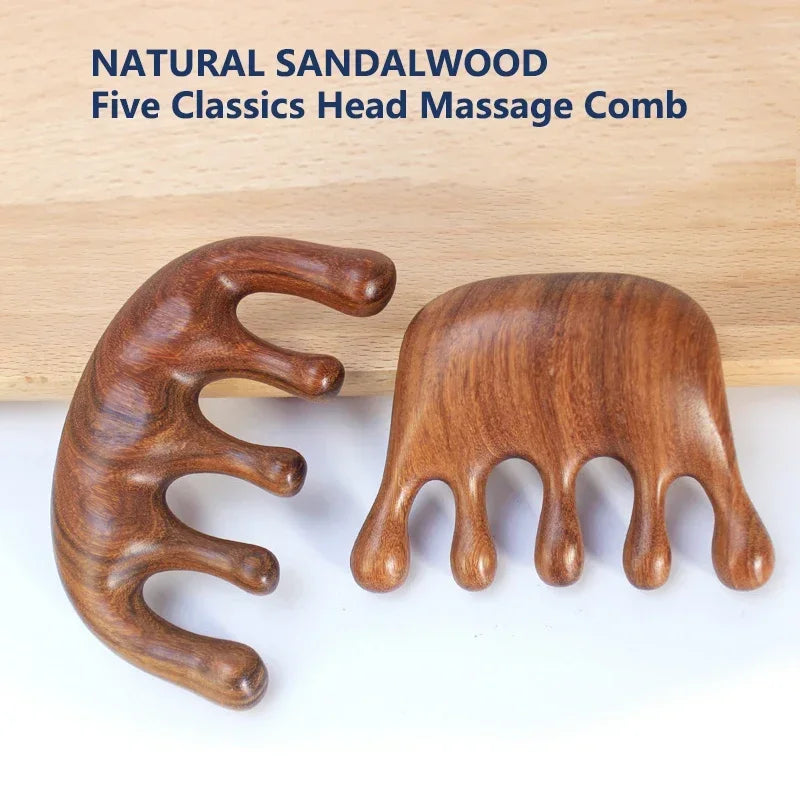 Wooden Scalp Massager Comb