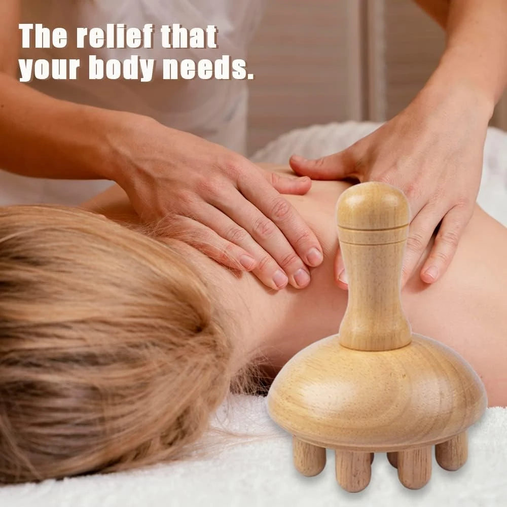 Mushroom Wood Therapy Massage Tool