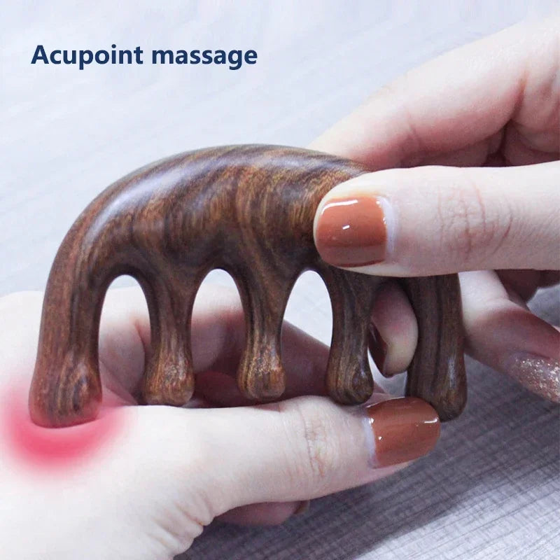 Wooden Scalp Massager Comb