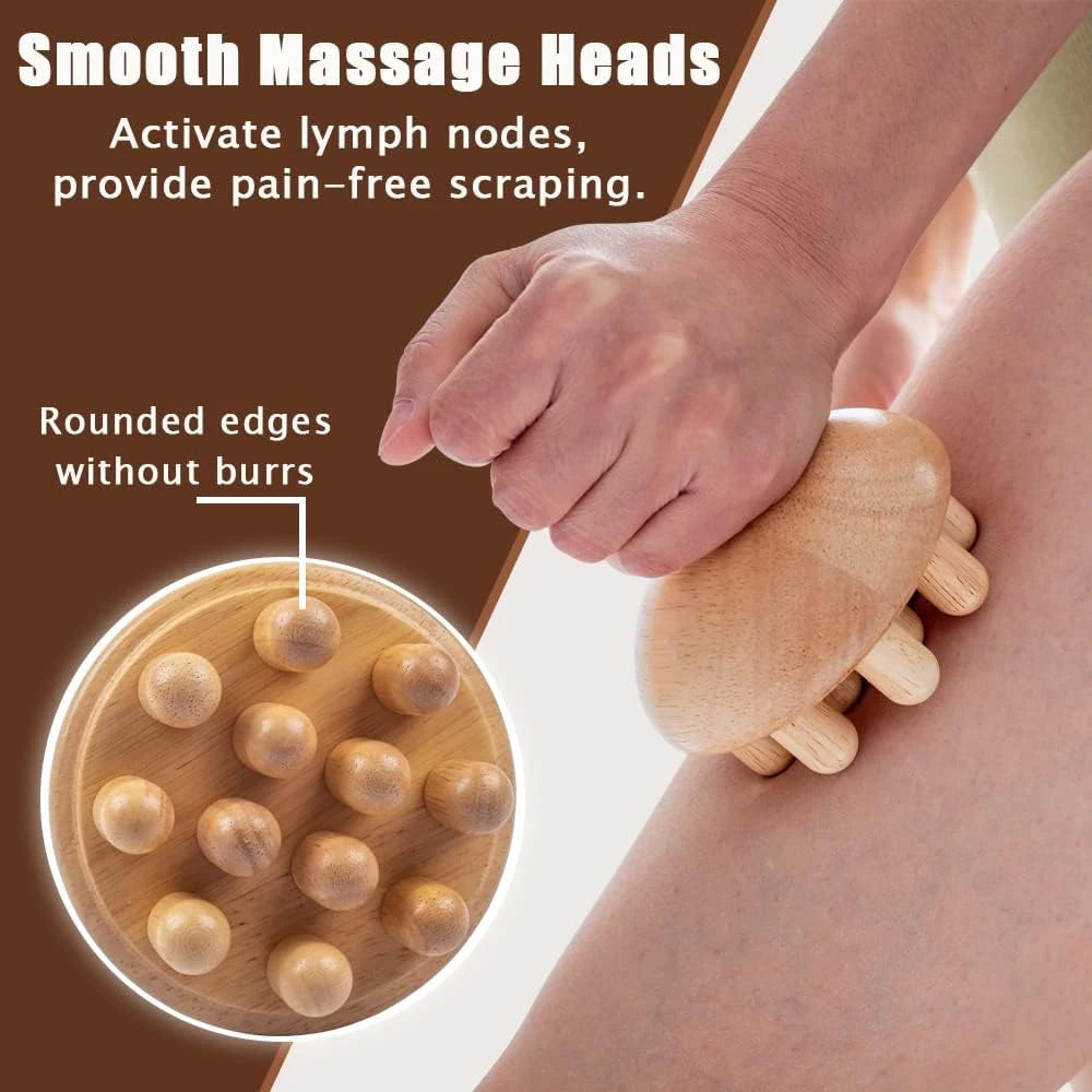 Mushroom Wood Therapy Massage Tool