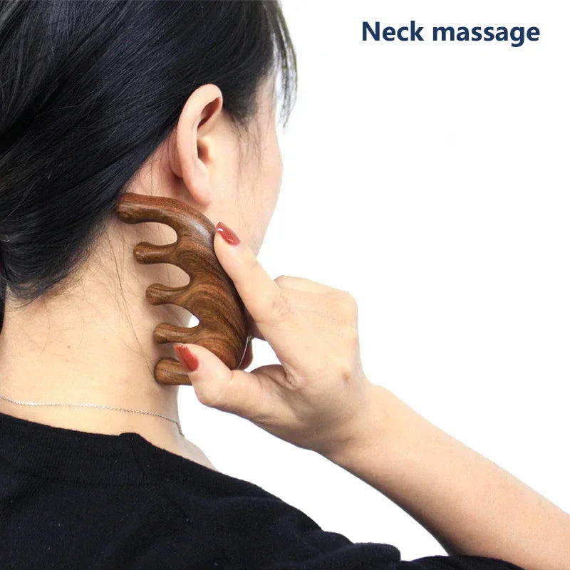 Wooden Scalp Massager Comb