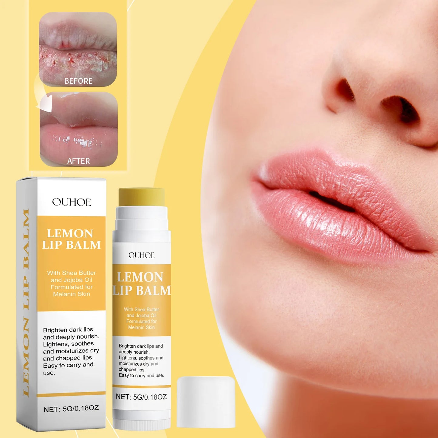Turmeric Lip Balm – Dark Lip Lightening & Deep Moisturizing Care