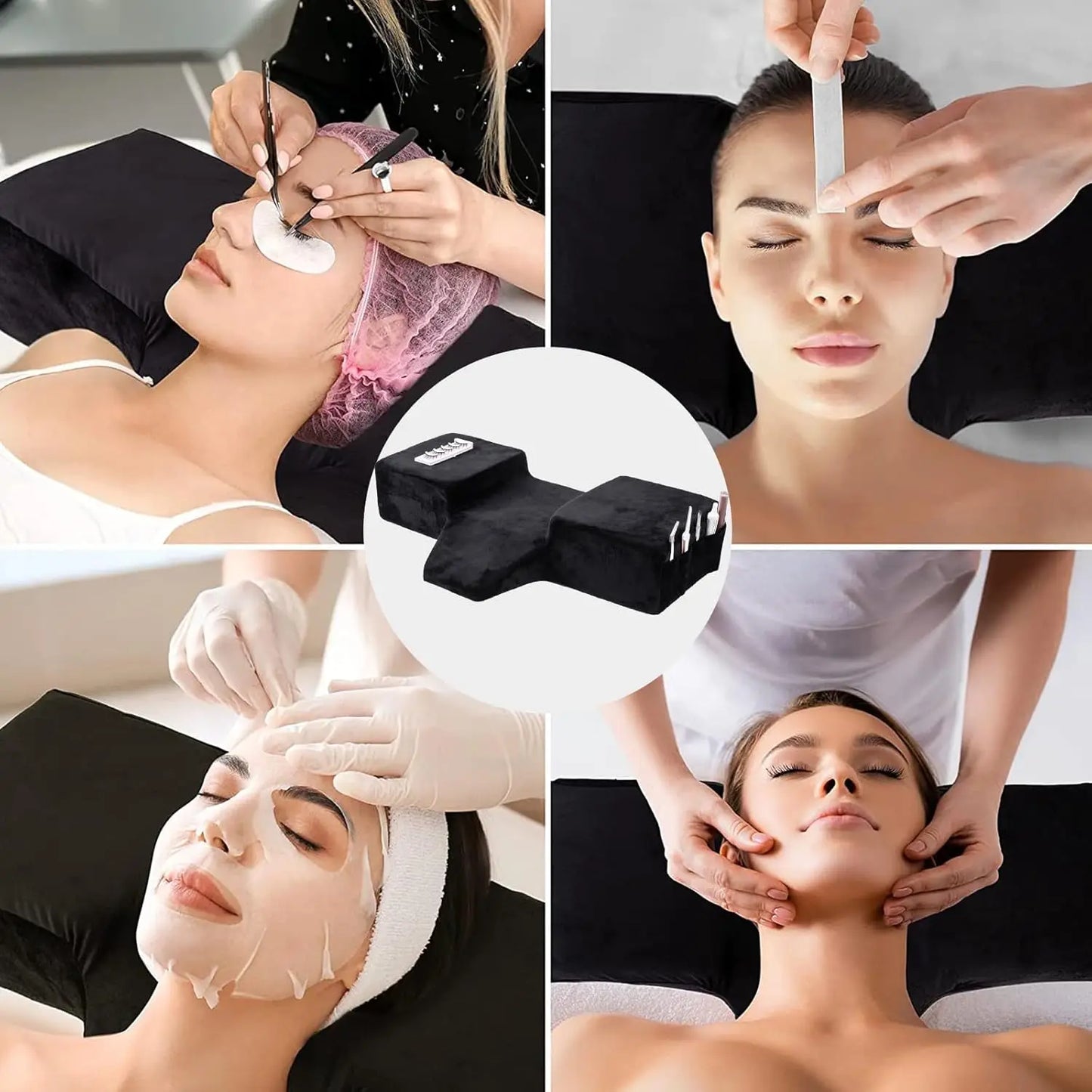Lash Pillow for Neck Support – Soft Memory Foam Eyelash Extension Bed Pillow