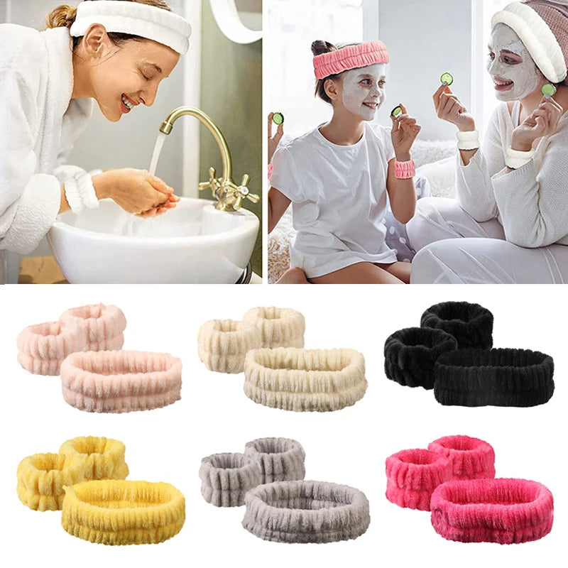 Face Wash Headband & wristband set