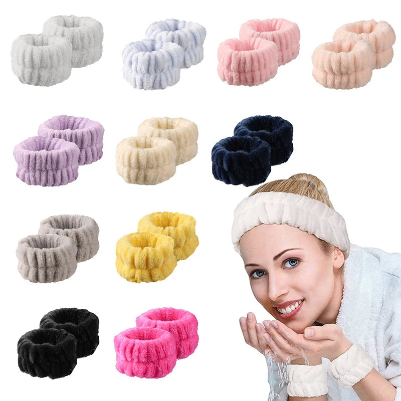 Face Wash Headband & wristband set