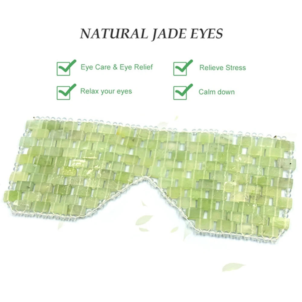 Jade Eye Mask Facial Care Beauty Cooling Cold SPA Massager