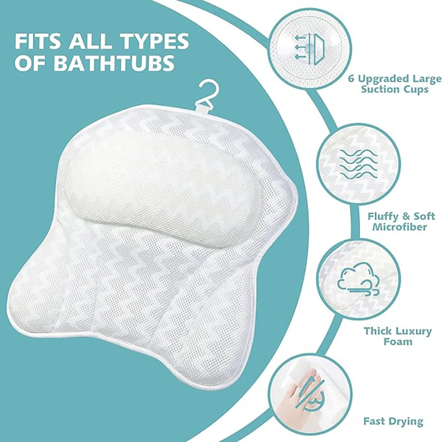 CloudSoft 3D Bath Pillow & Spa Cushion