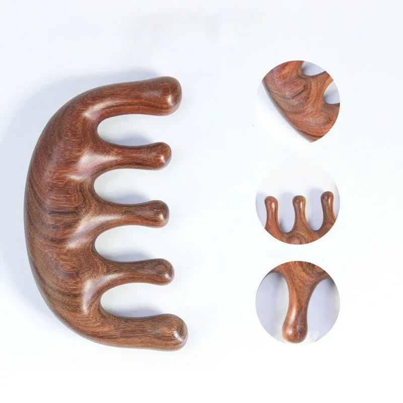Wooden Scalp Massager Comb