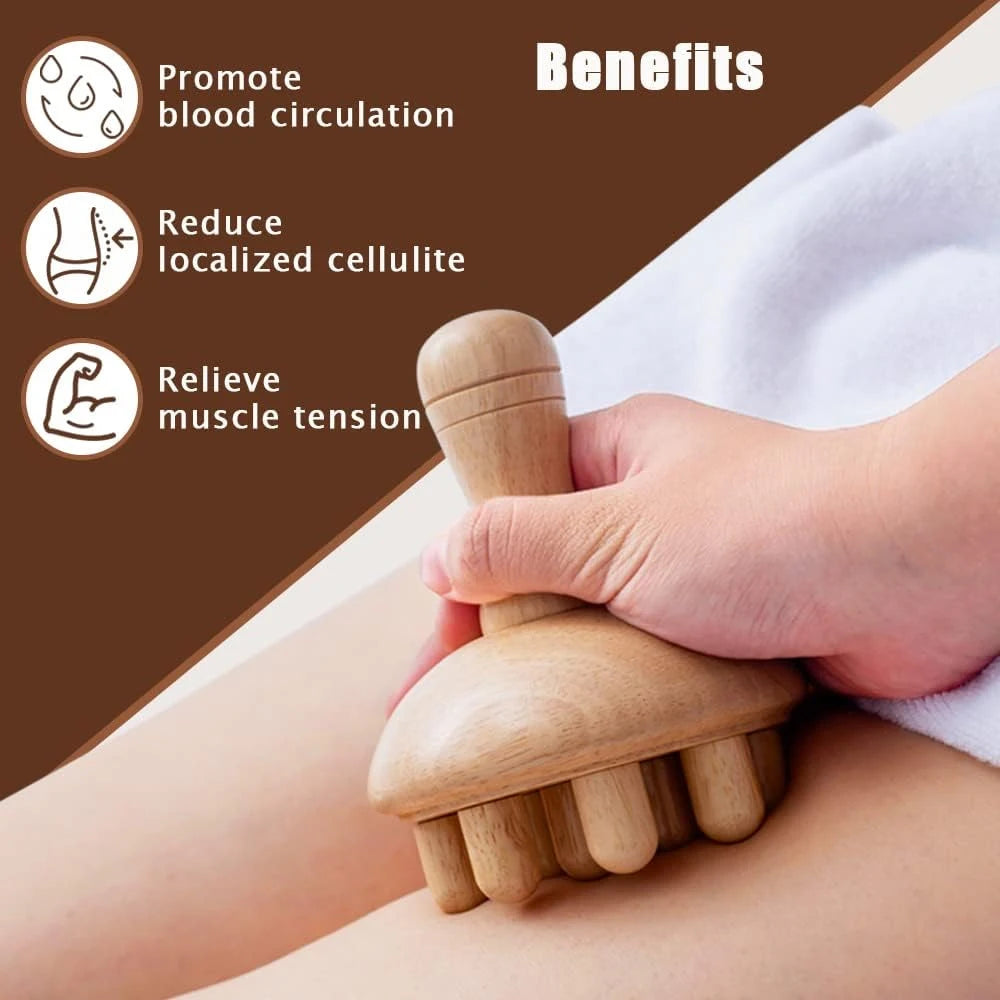 Mushroom Wood Therapy Massage Tool