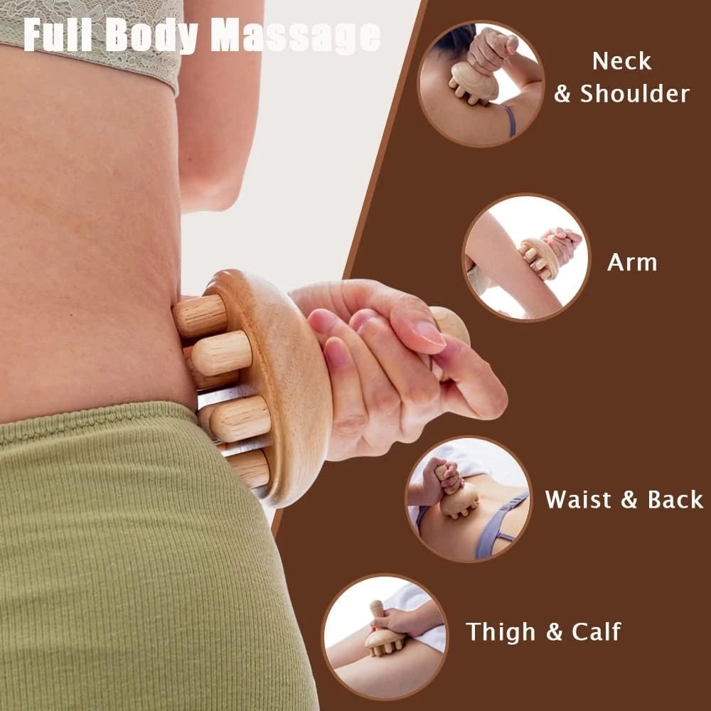 Mushroom Wood Therapy Massage Tool