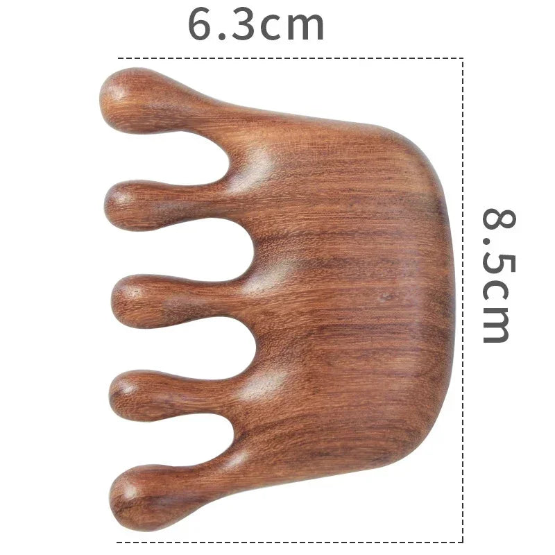 Wooden Scalp Massager Comb