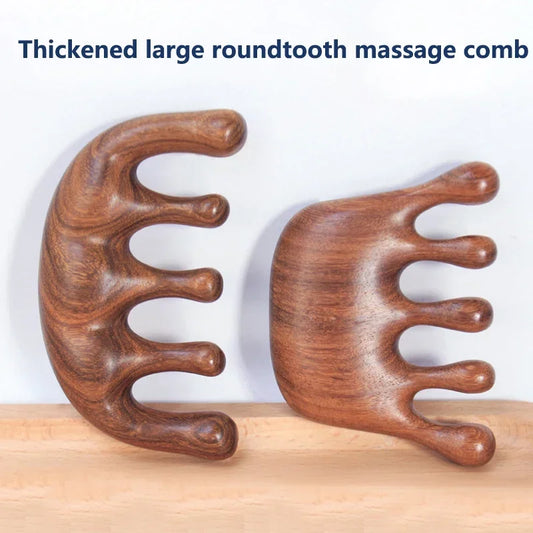 Wooden Scalp Massager Comb